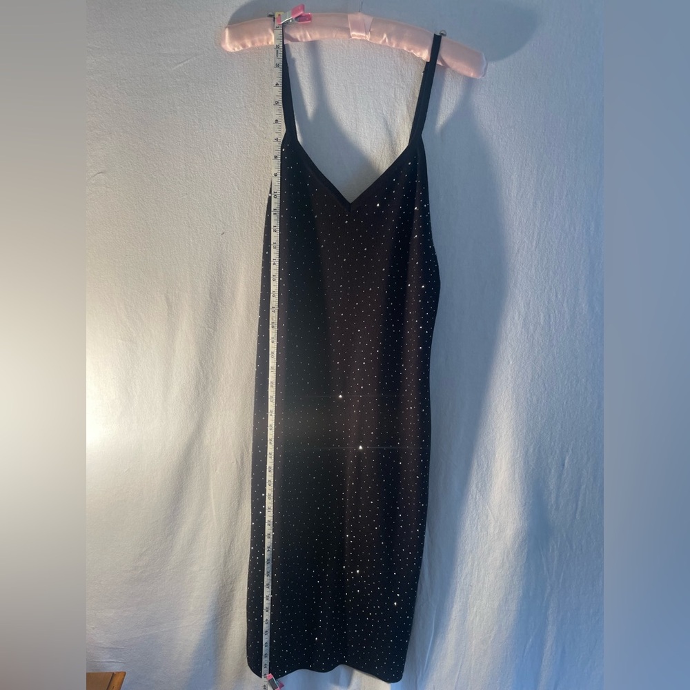 Madden Girl Blue Slip Midi Dress V-Neck Sleeveless - Picture 3 of 6